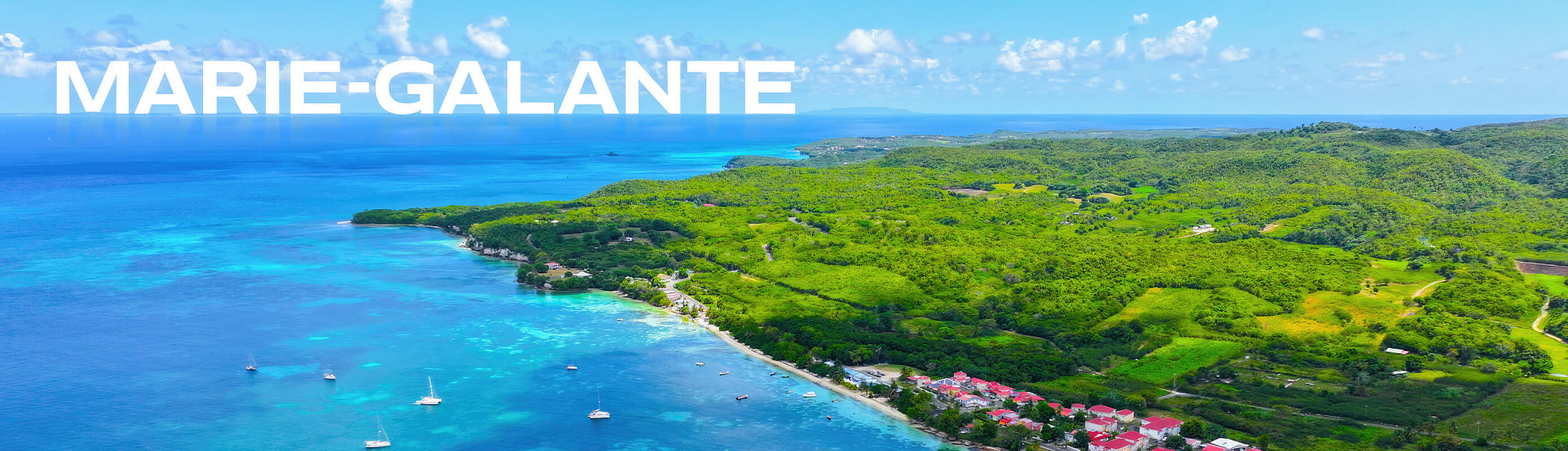 Paysage de l'île de Marie Galante