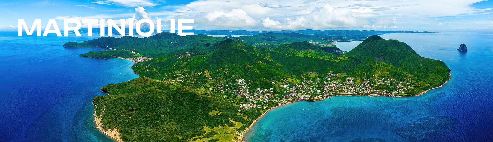 Vue aérienne de l'île de la Martinique