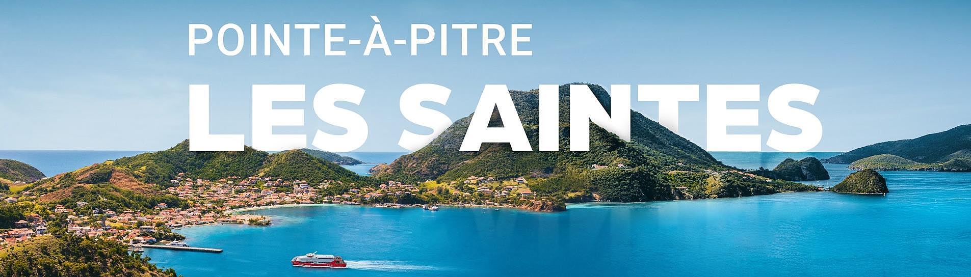 Vue aérienne de la baie de l'île des Saintes